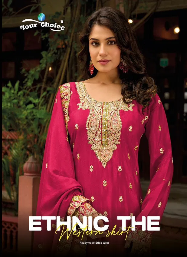 Ethnic The Range Of Skirt By Your Choice Chinon Salwar Kameez Wholesale Online