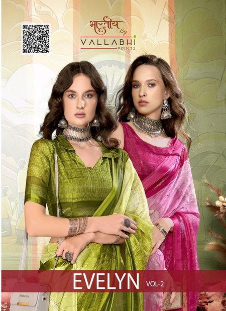 Evelyn By Vallabhi Daily Wear Printed Chiffon Sarees Wholesale Shop In Surat