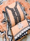 Exclusive Fancy Cotton Dress Material Collection With Beautiful Lace Design and Four Sided Lace Bordered Dupatta 