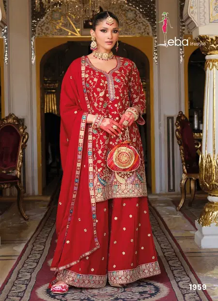 Falak By Eba Heavy Chino Embroidery Readymade Suits Wholesale Price In Surat
