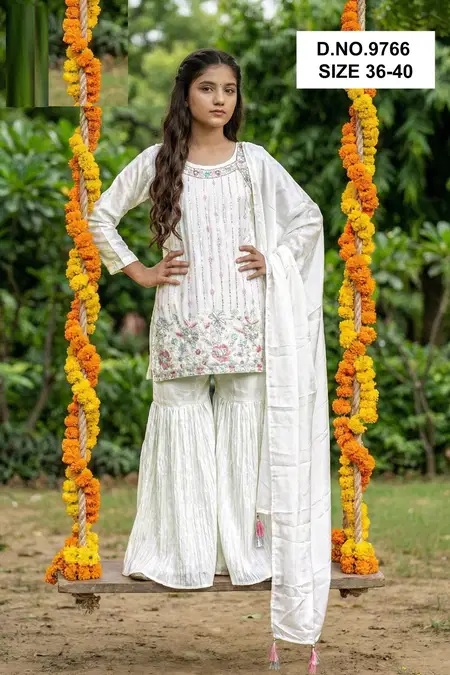Falina 9766 Ho Silk Embroidery Wholesale Sharara Suits Suppliers In Mumbai