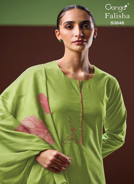Falisha 3646 By Ganga Cotton Designer Salwar Suit Wholesale Price In Surat