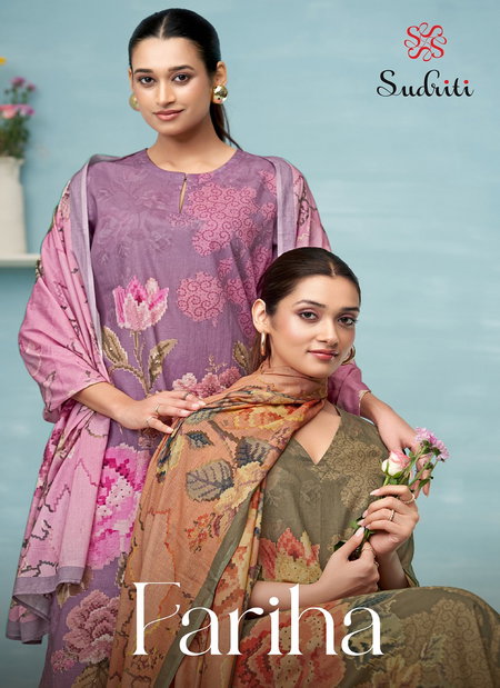 Fariha By Sudriti Lawn Cotton Printed Dress Material Suppliers In India