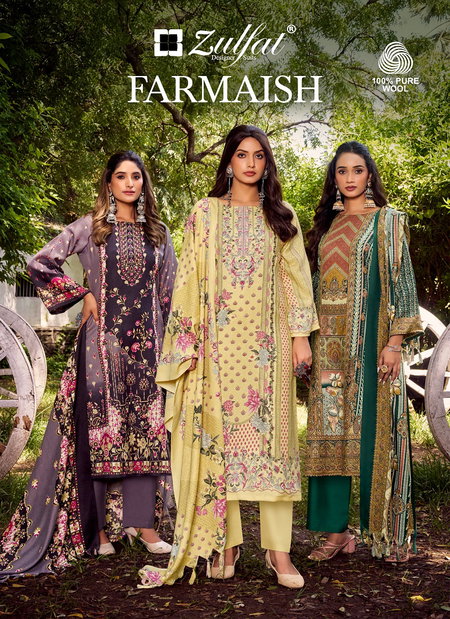 Farmaish by Zulfat Woollen Pashmina Dress Material Wholesale Shop In Surat