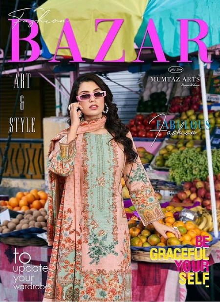 Fashion Bazaar By Riaz Arts Digital Printed Karachi Cotton Dress Material Wholesale Suppliers In India Catalog