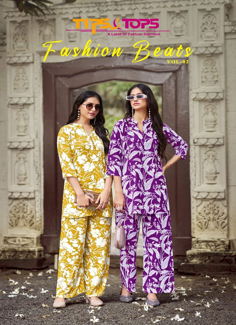 Fashion Beats Vol 2 By Tips And Tops Rayon Printed Western Cord Set Wholesale Online
 Catalog