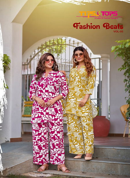 Fashion Beats Vol 5 By Tips And Tops Rayon Printed Cord Set Top With Bottom Wholesale Online
 Catalog