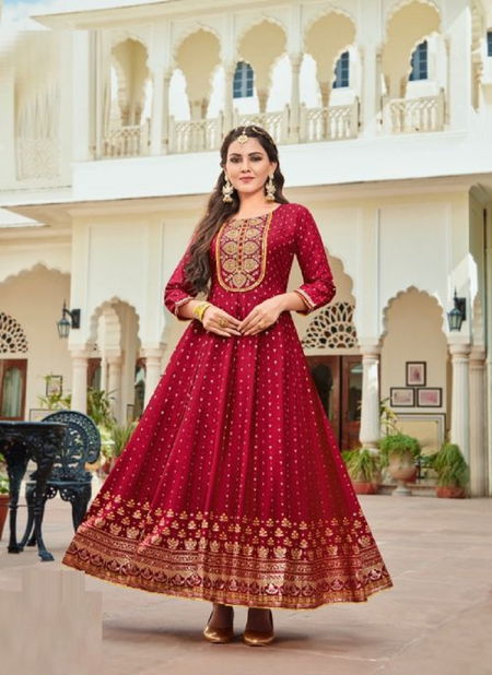 Fashion Colourbar 8 Festive Wear Anarkali Long Wholesale Kurti Collection Catalog