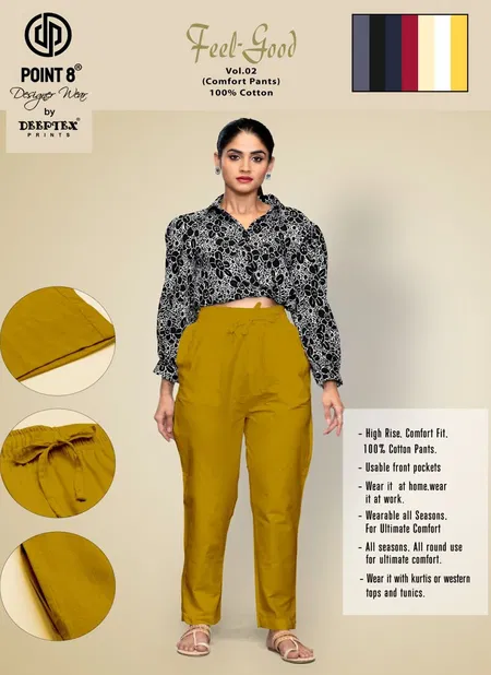 Feel Good Vol 2 By Deeptex Cotton Fancy Comfort Pants Wholesalers In Delhi
 Catalog