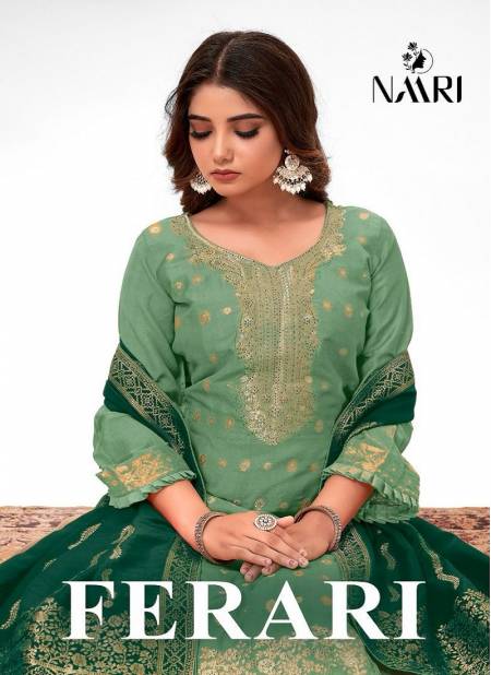 Ferari By Naari 71001 To 71004 Jacquard Designer Salwar Suits Wholesale In Delhi Catalog