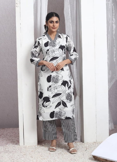 FF Designer Linen Cotton Printed Kurti With Bottom Wholesale Shop In Surat

