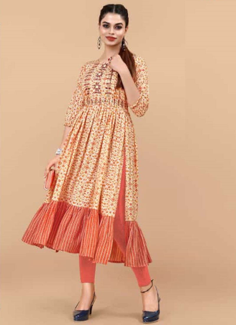 Fg Ethnic Wear Wholesale Printed Anarkali Kurtis