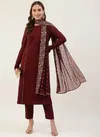 Fiorra SET0058 Printed Crepe Kurti With Bottom Dupatta Wholesale Clothing Suppliers In India
