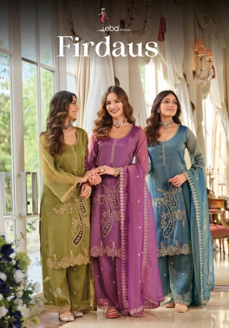 Firdaus By Eba Shimmer Readymade Palzzo Suits

