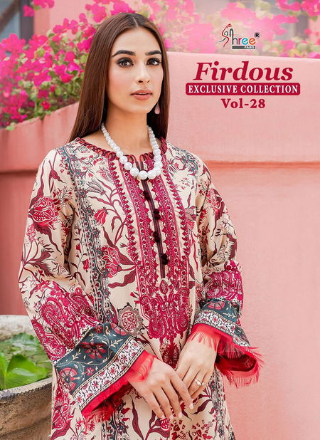 Firdous Exclusive Collection Vol 28 By Shree Jam Cotton Pakistani Suits Wholesale Online Catalog