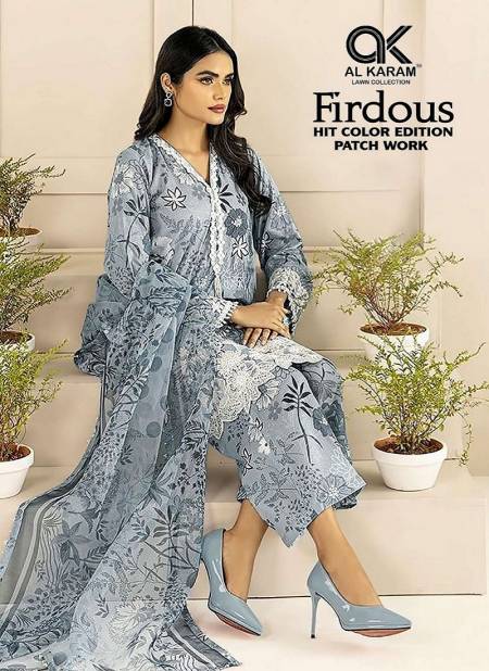 Firdous Patch Work By Al Karam Soft Cotton Pakistani Dress Material Wholesale Online