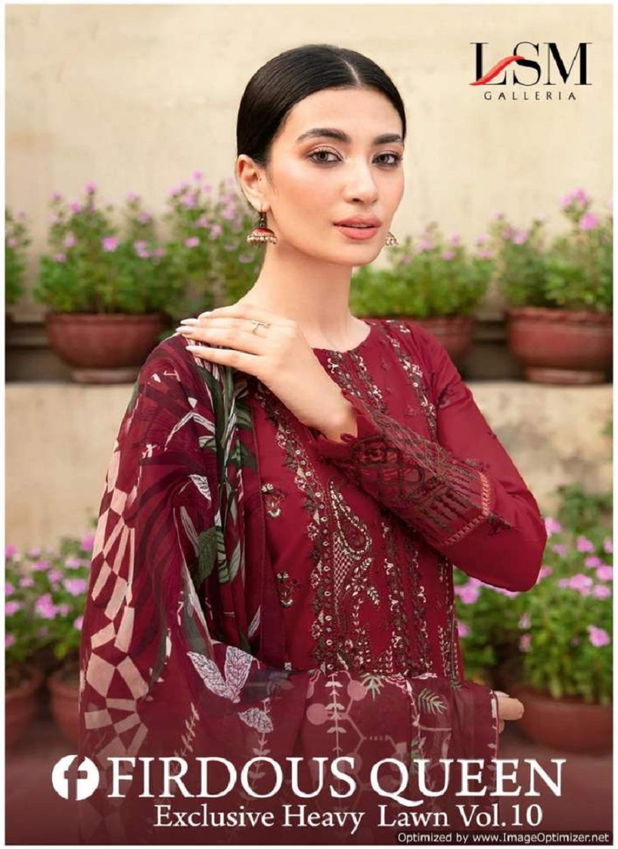 Firdous Queen Vol 10 By Lsm Cotton Printed Pakistani Readymade Suits Wholesale Online
