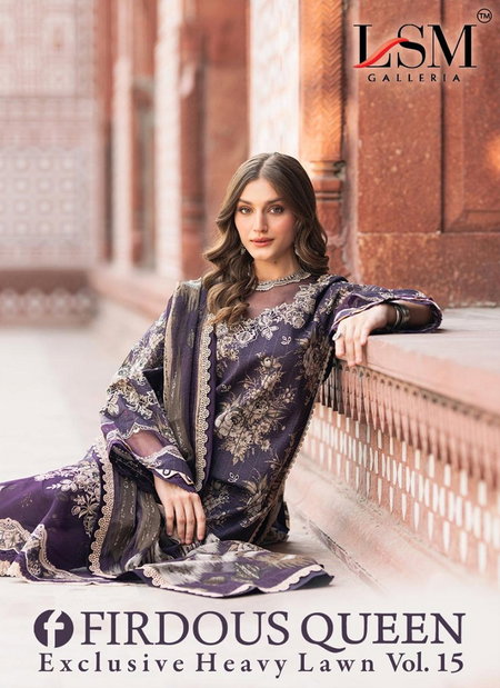 Firdous Queen Vol 15 By Lsm Lawn Cotton Dress Material Exporters In India