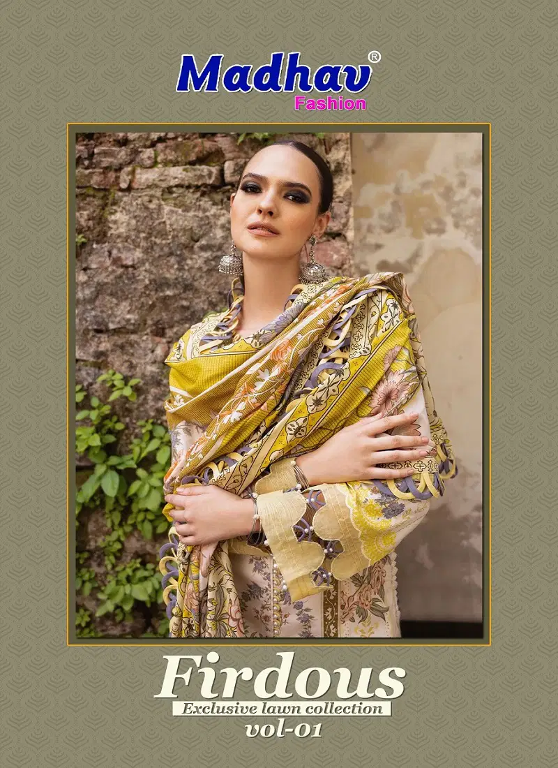 Firdous Vol 1 By Madhav Karachi Cotton Dress Material Wholesale Shop In Surat
 Catalog