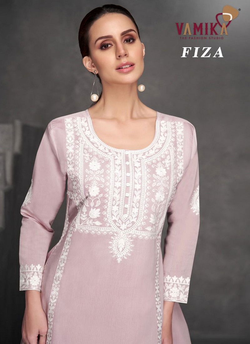 Fiza By Vamika Nx Designer Roman Silk Anarkali Kurtis With Bottom Wholesale Shop In Surat