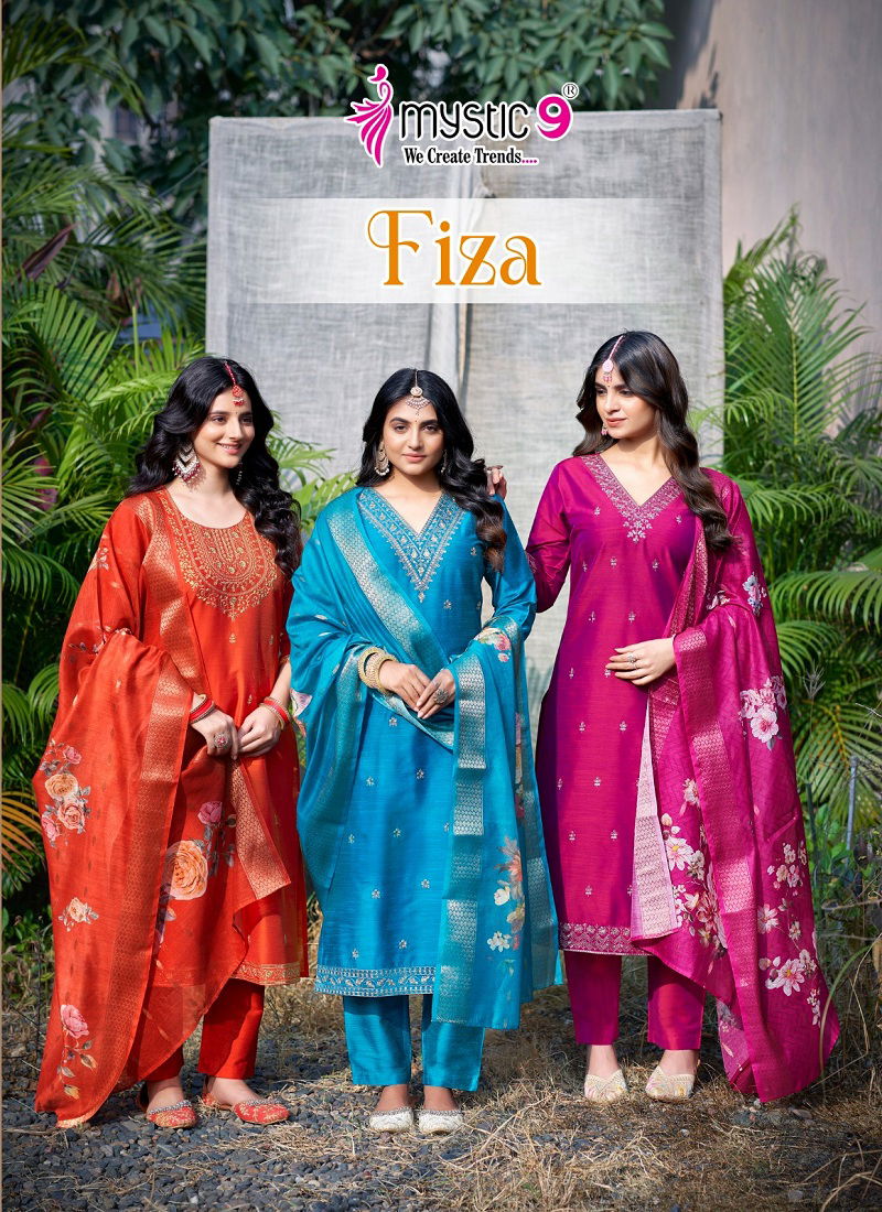 Fiza Vol 2 By Mystic 9 Banglore Silk Kurti With Bottom Dupatta Wholesale Market In Surat Catalog