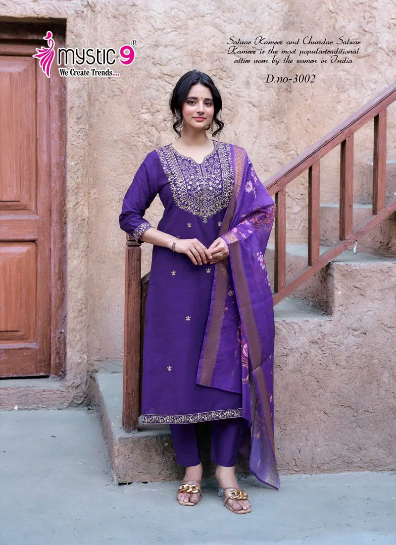 Fiza Vol 3 By Mystic 9 Banglore Silk Kurti With Bottom Dupatta Wholesalers In Delhi Catalog