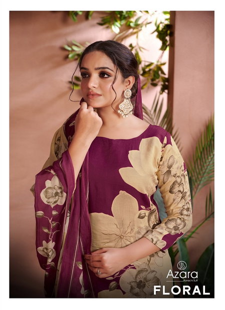 Floral By Azara Radhika Printed Jam Cotton Dress Material Wholesale 