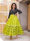 Floral Print Rayon Double Color Designer Kurtis Catalog