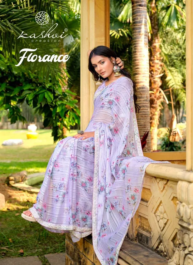 Florance By Kashvi Printed Wholesale Sarees Suppliers In Mumbai