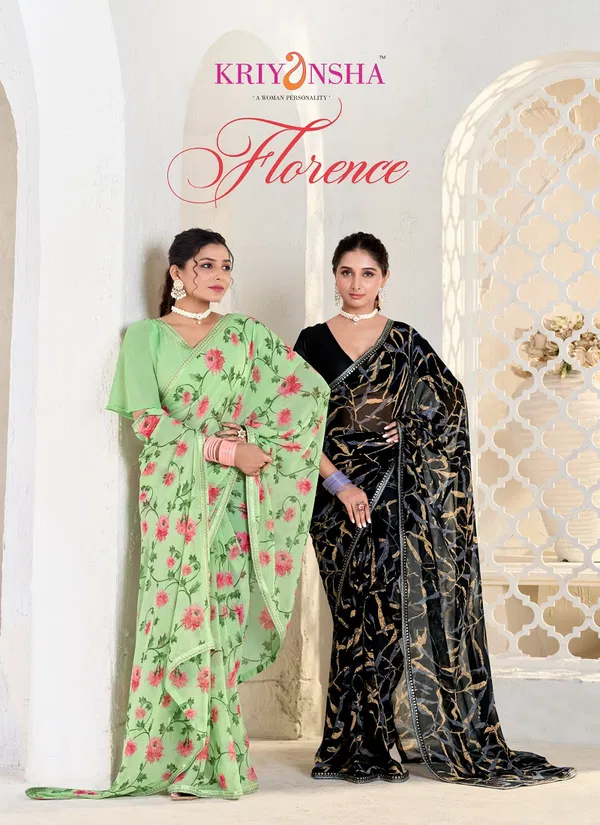 Florance By Kriyansha Georgette Daily Wear Sarees Wholesale Online