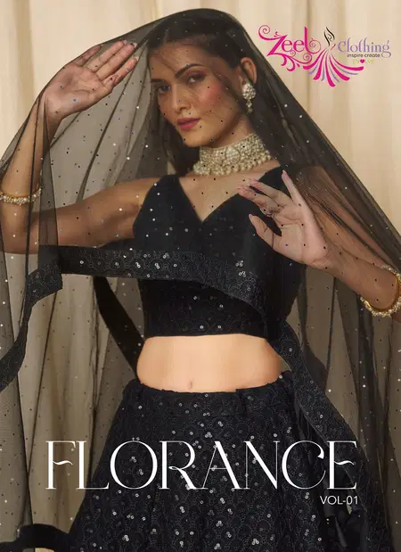 Florance Vol 1  By Zeel Clothing Georgette Party Wear Lehenga Choli Orders In India