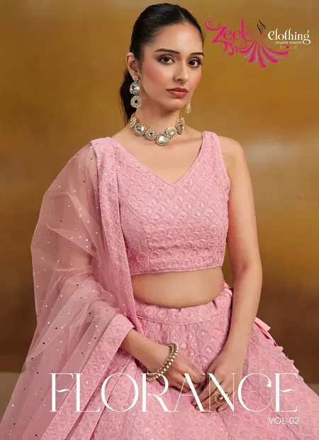 Florance Vol 2 By Zeel Clothing Georgette Designer Wear Lehenga Choli Wholesale Price