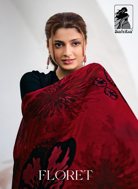 Floret By Sahiba Organza Silk Embroidery Wholesale Dress Material In India