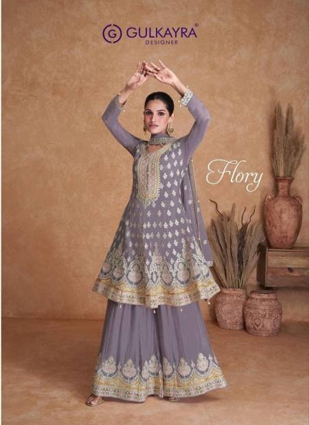 Flory By Gulkayra Real Chinon Wedding Wear Sharara Readymade Suits Wholesale Market In Surat Catalog