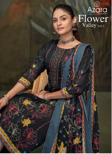 Flower Valley Vol 2 By Azara Radhika Cambric Cotton Dress Material Wholesale Market In Surat Catalog