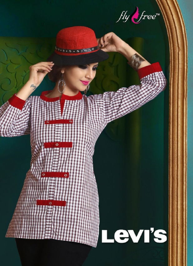 FlyFree Levis Designer Casual Wear Cotton Printed Kurtis Collection