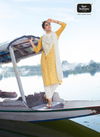 Four Gems-2 Viscose Silk With Lucknowi Style Prints Attached With Lace And Other Trims Salwar Suit Collection
