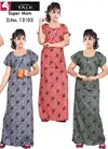 Ft 13103 Printed Western Latest Hosiery Cotton Nighty Night suits Collection