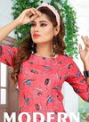 Ft Bonjour Latest Fancy Regular Wear Rayon Printed Kurti With Bottom Collection