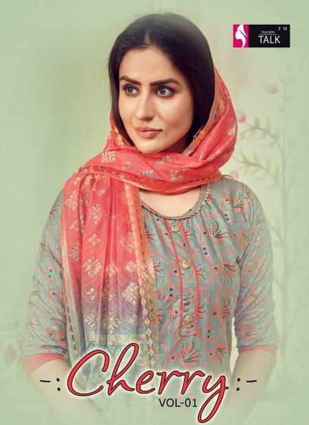 Ft Cherry 1 Latest Fancy Designer Ethnic Wear Rayon Foil Printed  Ready Made Salwar Suit Collection
 Catalog