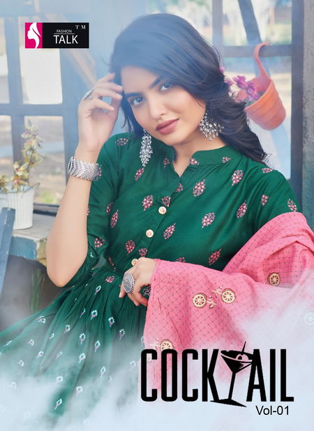 Ft Cocktail 1 Designer Latest Fancy Festive Wear Rayon Kurti With Dupatta Collection
 Catalog