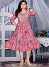 Ft Flower Fashion Foil Printed Embroidered Kurtis Catalog
