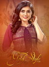 Ft Gold Style 3 Latest fancy Designer Casual Wear Gold Printed Long Kurtis Collection
