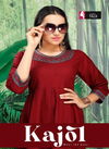 Ft Kajol Flair Embroidred Latest Fancy Designer Casual Wear Rayon Kurti Collection
