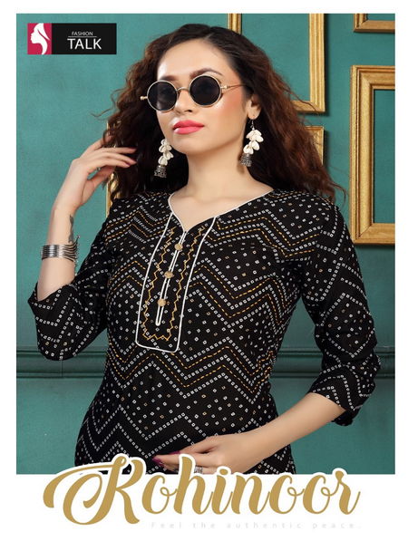 Ft Kohinoor Latest Fancy Designer Regular Wear Printed 	Rayon Kurti With Bottom Collection
 Catalog