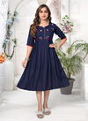 Ft Nancy Vol 1 Plain Sequence Work Rayon Designer Kurtis Catalog
