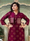 Ft Pashmina  Latest Fancy Designer Festive wear Rayon Foil Printed Kurti With Bottom Collection
