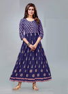 Ft Rayon Dori Patt Ethnic Wear Rayon Printed Latest Designer Kurtis Collection
