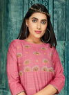 Ft Rolex Latest Fancy Designer Embroidery Work Silk Designer Kurtis Collection
