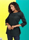 Ft RuhiFancy Latest Stylish Western Regular Wear Heavy Rayon Slub crepe Ladies Top Collection
